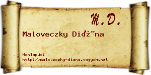 Maloveczky Diána névjegykártya